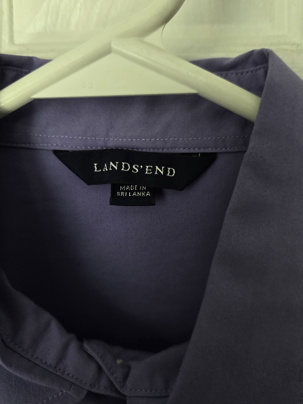Lands' End Purple Collared Shirt - Picture 2 of 5